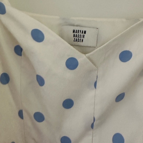 Maryam Nassir Zadeh, Marina Top in Blue Dot, size 4. Almost new condition. - Picture 3 of 7